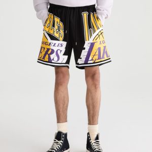 Los Angeles Lakers Mesh Shorts - Black