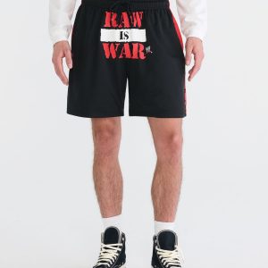 WWE Raw Is War Mesh Shorts - Black