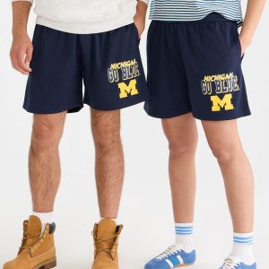 Michigan Wolverines Mesh Shorts - Navy