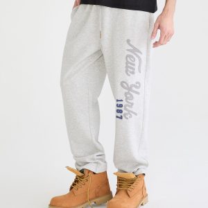 New York 1987 Heritage Fleece Sweatpants - Light Heather Grey