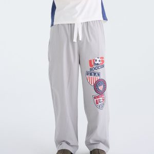 US Soccer Striped Lounge Pants - Grey