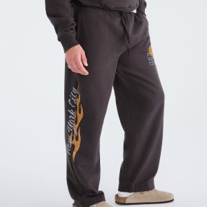 Cloud Soft New York City Dragon Baggy Sweatpants - Moonlight Grey