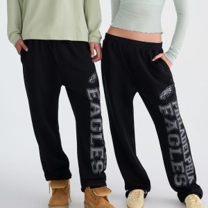 Philadelphia Eagles Shadow Straight Leg Sweatpants - Black