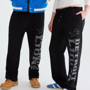 Detroit Lions Shadow Straight Leg Sweatpants - Black