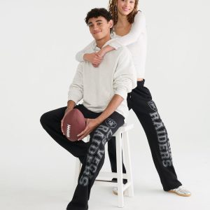 Las Vegas Raiders Shadow Straight Leg Sweatpants - Black