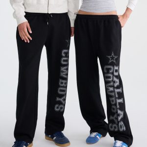 Dallas Cowboys Shadow Straight Leg Sweatpants - Black