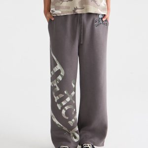 Von Dutch Camo Skull Bootcut Sweatpants - Pavement