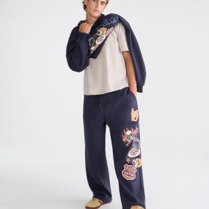 Von Dutch Patches Baggy Sweatpants - Gunmetal