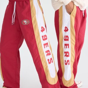 San Francisco 49ers Nylon Track Pants - Red