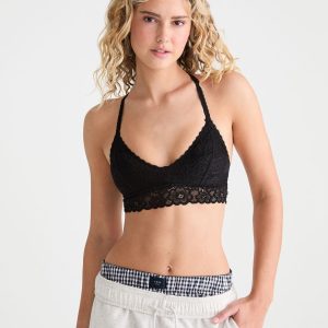 Floral Lace Bralette - Black Fox