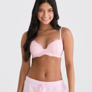 Lace Push-Up Bra - Mermaid Pink