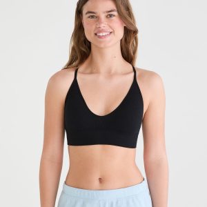 Seamless Convertible Plunge Bralette - Black Fox
