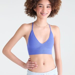 Seamless Convertible Plunge Bralette - Cottage Blue