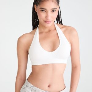 Seamless Halter Bralette - Cream