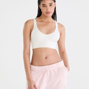 Seamless Scoop Long-Line Bralette - Cream