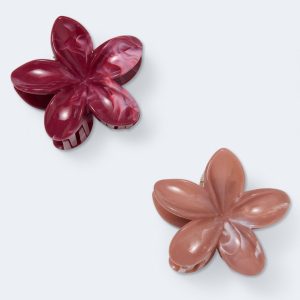 Tropical Flower Claw Hair Clip 2-Pack - Multi
