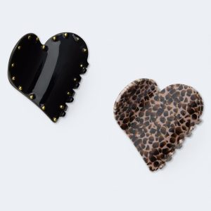 Heart Claw Hair Clip 2-Pack - Multi