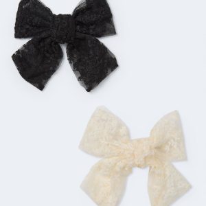 Chiffon Bow Hair Clip 2-Pack - Multi
