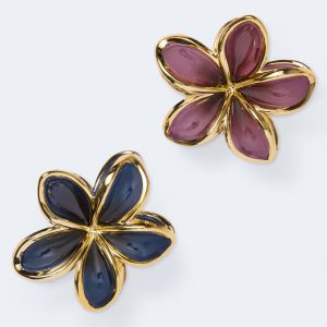 Outlined Tropical Flower Claw Hair Clip 2-Pack - Multi