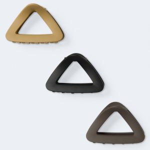 Medium Matte Triangle Claw Hair Clip 3-Pack - Multi