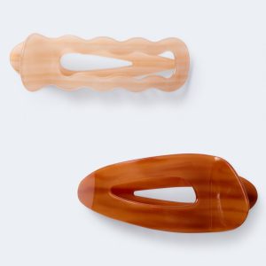 Mixed Shape Yoga Hair Clip 2-Pack - Multi