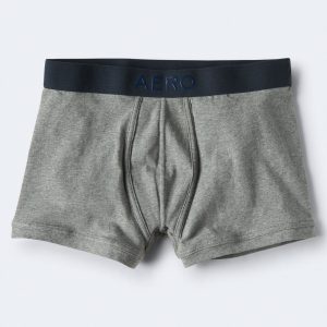 Rubberized Logo 3" Knit Trunks - Med Hthr Grey