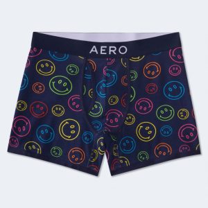 Smiley Face 4.5" Boxer Brief - Cadet Navy