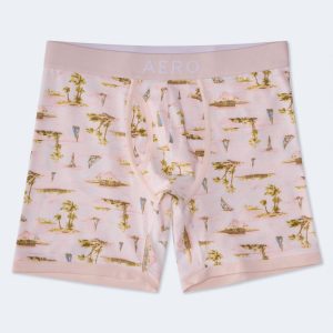Island Scene 6" Boxer Brief - Pink Flambe