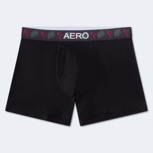 Flamingo Waistband 4.5" Boxer Brief - Black Fox