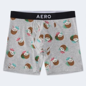 Coconut Drink 6" Boxer Brief - Light Heather Grey