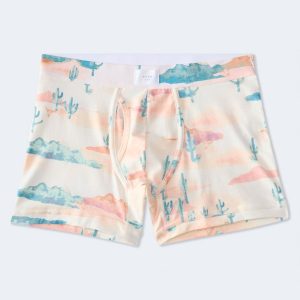 Desert Cactus Scene 4.5" Boxer Brief - Deep Ivory