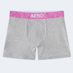 Bandana Waistband 4.5" Boxer Brief - Light Heather Grey