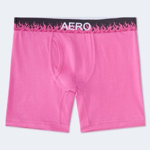Flames Waistband 6" Boxer Brief - Mauve Glow