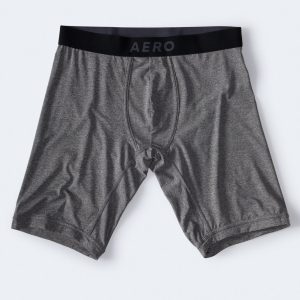 Marled 9" Performance Knit Boxer Briefs - Black Fox