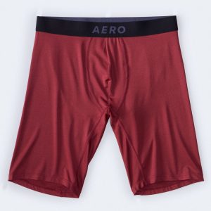 Marled 9" Performance Knit Boxer Briefs - Cerise Red