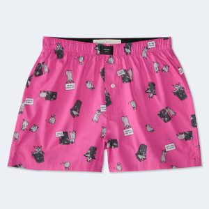 Get Trashed Woven Boxers - Mauve Glow