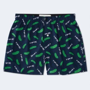 Dill With It 4" Woven Boxers - Cadet Navy