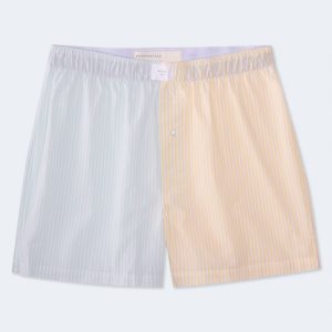 Multicolor Stripe 4" Woven Boxers - Green Tint