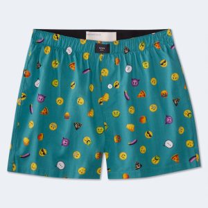 Emoji 4" Woven Boxers - Green Gables
