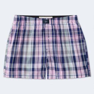 Sunny Plaid 4" Woven Boxers - Pink Mesa