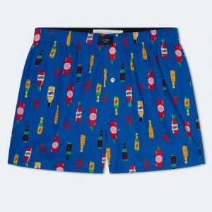 Hot Sauce 4" Woven Boxers - Academy Blue