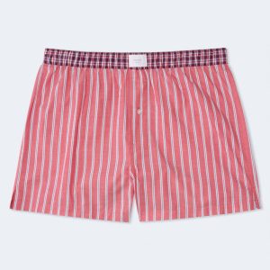 Mixed Pattern 4" Woven Boxers - Red Robin