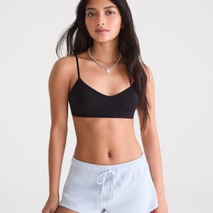 Seriously Soft Contour V-Neck Bra - Black Fox