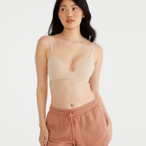 Seriously Soft Smooth Molded V-Neck Push-Up Bra - Hazelwood
