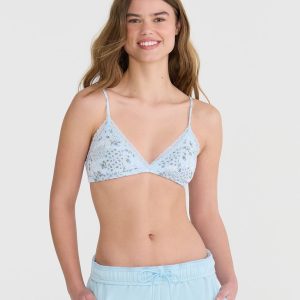 Floral Lace Triangle Bralette - Cascade Coast