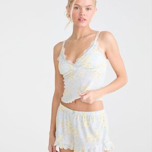 Patchwork Floral Sleep Cami - Blue Haze