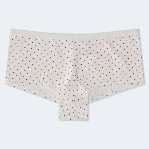 Mini Dot Gingham Hearts Boyshort - Cream