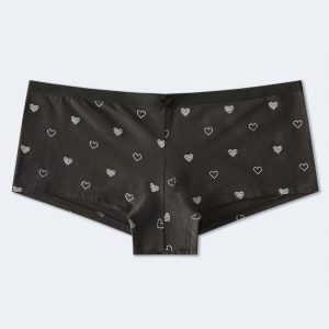 Dotted Hearts Boyshort - Pavement