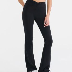 Air Soft High-Rise Cinch Flare Leggings - Black Fox