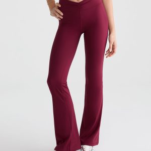 Buttery Soft High-Rise Cinch Flare Leggings - Classic Auburn